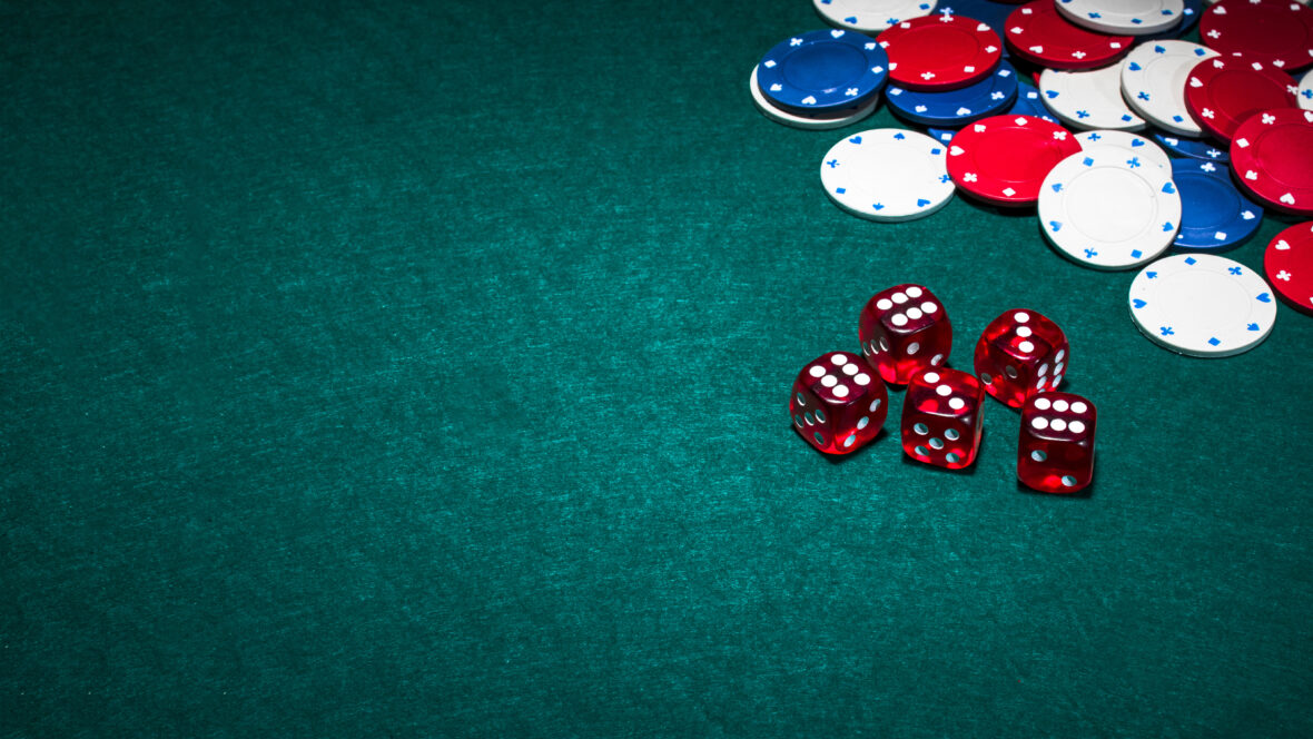 Red Dice and Poker Chips