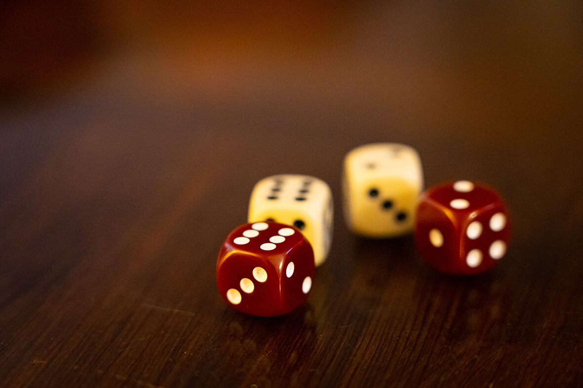 4 dice close up